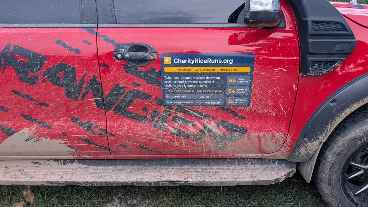 Ranger with charity sticker